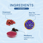 Nefol Wine Lotion with Blue Tea, Mulberry & Grapeseed - Anti-Aging, Brightens Complexion – 50gm - Nefol